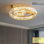 Đèn Mâm pha lê vàng MV9201