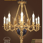 Đèn chùm đồng nến mạ vàng CGP3141-9