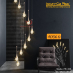 Đèn thả thông tầng pha lê hình giọt nước HTK_033
